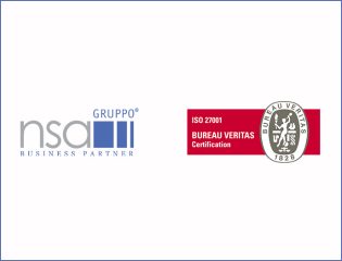 Logo NSA con certificazione ISO
