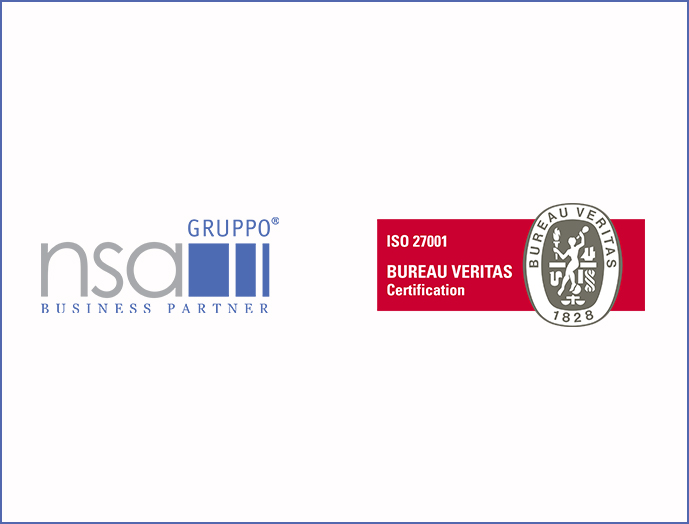 Logo NSA con certificazione ISO